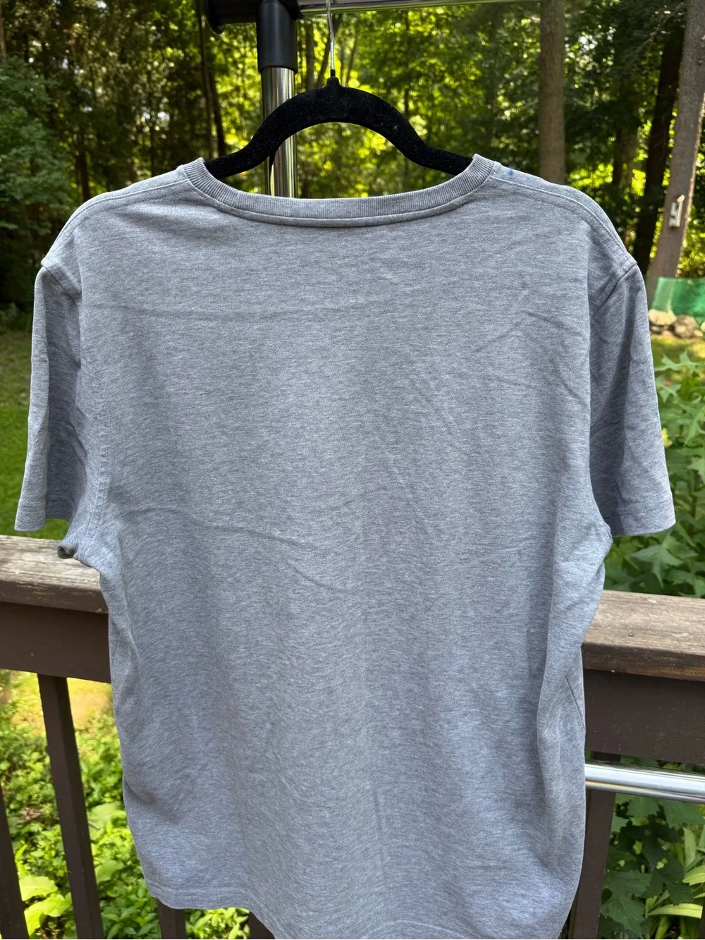 Psycho Bunny Gray Tee with American Flag Bunny Graphic - Picture 3 of 3